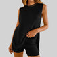 🏖️Sommerliches Damen-Outfit🔥2-teiliges Set aus ärmelloser Strickbluse und Shorts
