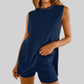 🏖️Sommerliches Damen-Outfit🔥2-teiliges Set aus ärmelloser Strickbluse und Shorts