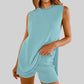🏖️Sommerliches Damen-Outfit🔥2-teiliges Set aus ärmelloser Strickbluse und Shorts