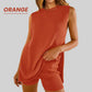 🏖️Sommerliches Damen-Outfit🔥2-teiliges Set aus ärmelloser Strickbluse und Shorts