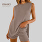 🏖️Sommerliches Damen-Outfit🔥2-teiliges Set aus ärmelloser Strickbluse und Shorts