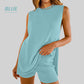 🏖️Sommerliches Damen-Outfit🔥2-teiliges Set aus ärmelloser Strickbluse und Shorts