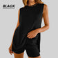 🏖️Sommerliches Damen-Outfit🔥2-teiliges Set aus ärmelloser Strickbluse und Shorts