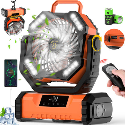 🌞Sommer-Schnäppchen🔥Tragbarer oszillierender Ventilator mit Fernbedienung