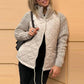 ⏳Begrenzte Zeit 49% Rabatt💥Gestrickte Patchwork-Pufferjacke für Damen
