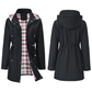 🌧️👗✨ Wasserdichte lange Trenchcoats mit Kapuze für Damen