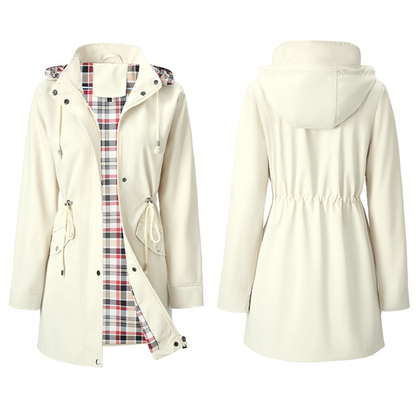🔥Letzter Tag: 60% Rabatt!⏰🌧️ Wasserdichte lange Trenchcoats mit Kapuze für Damen👍
