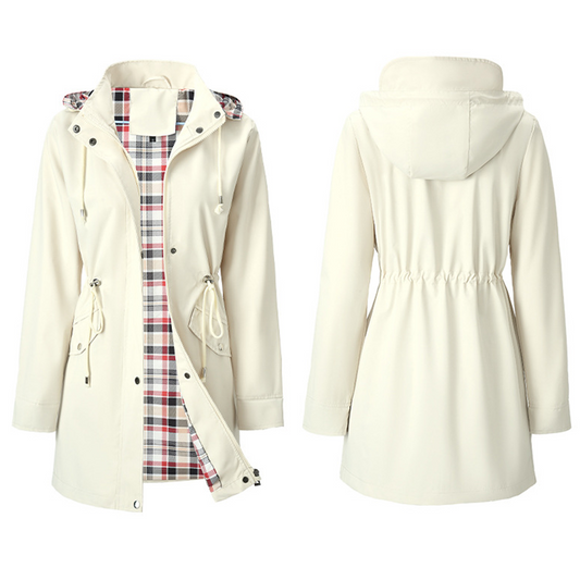 🔥Letzter Tag: 60% Rabatt!⏰🌧️ Wasserdichte lange Trenchcoats mit Kapuze für Damen👍