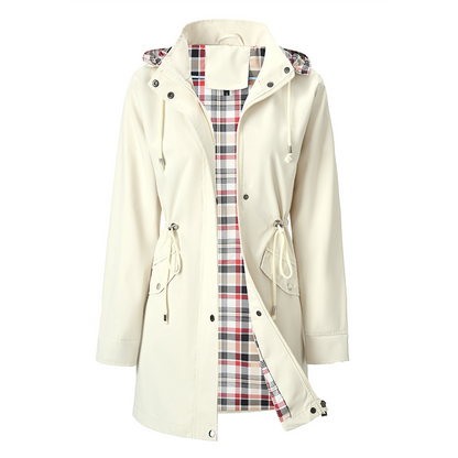 🌧️👗✨ Wasserdichte lange Trenchcoats mit Kapuze für Damen