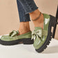 🩷Stilvolle süße Plateau-Loafer mit Schleife🎁