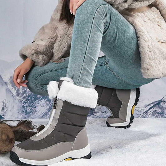 🎅 Festliche Vorratssale💥👢Rutschfeste, warme Schneestiefel mit Reißverschluss für Damen✨