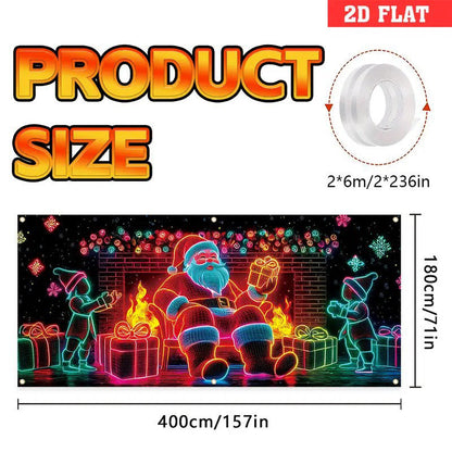 🔥Black-Friday-Mega-Angebot – 50 % Rabatt!🔥🎉UV-fluoreszierendes Weihnachtsbanner