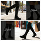 👢Damen-Overknee-Stiefel aus hoch elastischem Strickmaterial mit Keilabsatz🎁