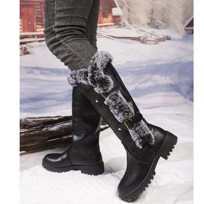 🔥Letzter Tag: 60% Rabatt! ⏰👢Winterstiefel für Damen mit Kunstfellbesatz🎁
