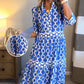 ⏰Letzter Tag: 60% Rabatt! 🌸👗Maxikleid für Damen mit Geometrischem Print & V-Ausschnitt – Figurbetont, Leichter Stoff & Perfekt Für Frühling & Sommer ☀️
