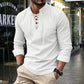 🏴‍☠️ Herren Vintage Langarmshirt mit V-Ausschnitt – Leinenoptik, Pirat-, Wikinger- & Gothic-Stil aus dem Mittelalter