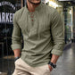 🏴‍☠️ Herren Vintage Langarmshirt mit V-Ausschnitt – Leinenoptik, Pirat-, Wikinger- & Gothic-Stil aus dem Mittelalter