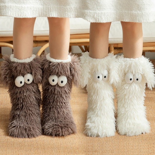 💗LETZTER TAG DES SALE⌛💥1+1 gratis🔥🧦Damen Plüsch-Bodensocken, rutschfest & warm❄️🎁