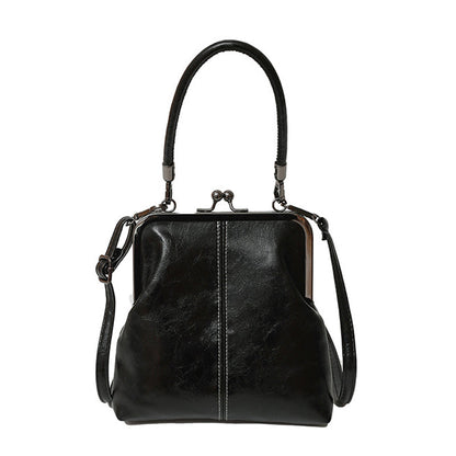 🔥Letzter Tag: 60% Rabatt! ⏰👜Damen Kiss Lock Crossbody Bag mit Top Handle🎁