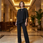 🔥50% RABATT! ✨Eleganter Zweiteiler für Damen – Bluse mit Asymmetrischem Saum & Weite Hose | Bequem, Stilvoll & Perfekt für Alltag und Freizeit👗