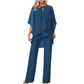 🔥50% RABATT! ✨Eleganter Zweiteiler für Damen – Bluse mit Asymmetrischem Saum & Weite Hose | Bequem, Stilvoll & Perfekt für Alltag und Freizeit👗