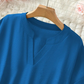 🏖️ Sommersalg 60 % rabatt 🏝️👚Modisches lockeres einfarbiges Kurzarm-Oberteil🍃
