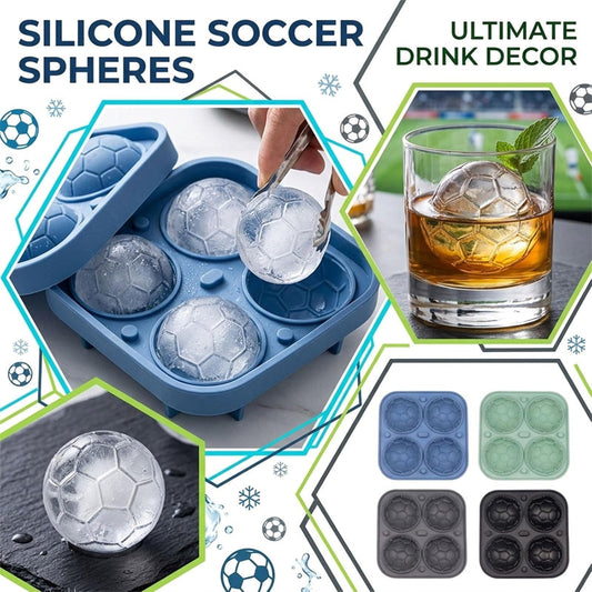 ⚽ 1. 2+1 GRATIS DEAL 🔥 Silikon Eisballform in Fußballform – perfekte Eiswürfel für Sommerdrinks 🧊⚽✨