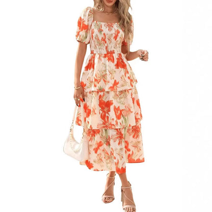 🔥Letzter Tag: 60% Rabatt!⏰👗Damen Maxikleid aus Chiffon mit Stufen-Design – fließend, elegant & zeitlos schön ✨