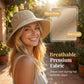 🏖️ Sommer-Sale 60% Rabatt 🏝️👒 🎀Damen-Sonnenhut mit Schleife und breiter Krempe – faltbar, 360°-Schutz🎁