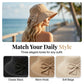 🏖️ Sommer-Sale 60% Rabatt 🏝️👒 🎀Damen-Sonnenhut mit Schleife und breiter Krempe – faltbar, 360°-Schutz🎁