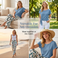 🏖️ Sommer-Sale 60% Rabatt 🏝️💙Damen Lounge-Set mit Bindungs-Top & gemusterter Hose – Bequem, stilvoll & perfekt für zu Hause!