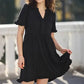 🏖️ Sommer-Sale 60% Rabatt 🏝️👗Damen-Stufenkleid mit Rüschenbesatz und V-Ausschnitt👚
