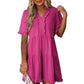 🏖️ Sommer-Sale 60% Rabatt 🏝️👗Damen-Stufenkleid mit Rüschenbesatz und V-Ausschnitt👚