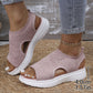🏖️ Sommer-Sale 60% Rabatt 🏝️👡Damen Strick-Plateausandalen ✨Atmungsaktive bequeme Sommersandalen mit weicher Sohle für Stadt & Spaziergänge