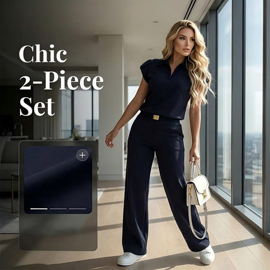 🏖️ Sommer-Sale 60% Rabatt 🏝️👚Damen Freizeit-Oberteil & Hose 2-teiliges Set – Lässiger Zweiteiler für Alltag, Büro & Reise. 🌸💨
