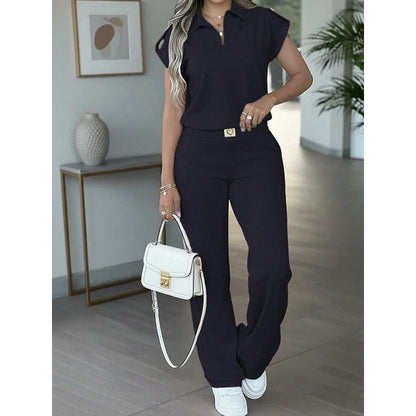 🏖️ Sommer-Sale 60% Rabatt 🏝️👚Damen Freizeit-Oberteil & Hose 2-teiliges Set – Lässiger Zweiteiler für Alltag, Büro & Reise. 🌸💨