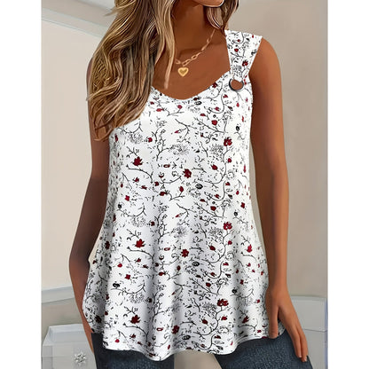 ⏰LETZTER TAG! 60 % RABATT👚Sommer-Tanktop für Damen mit Blumenmuster🏖️
