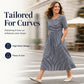 🏖️Sommer-Sale 50% RABATT🏝️👗Damen Lässiges Gestreiftes Kleid in Relaxed-Fit✨