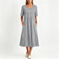 🏖️Sommer-Sale 50% RABATT🏝️👗Damen Lässiges Gestreiftes Kleid in Relaxed-Fit✨