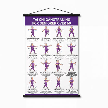 🥳💞 Über 70.000 Stück verkauft🧘☯️📜Tai-Chi-Trainingsposter für Senioren – Leicht nachvollziehbare Übungen, große Schrift und Illustrationen – Sanfte tägliche Übungen für Gleichgewicht und Beweglichkeit💪