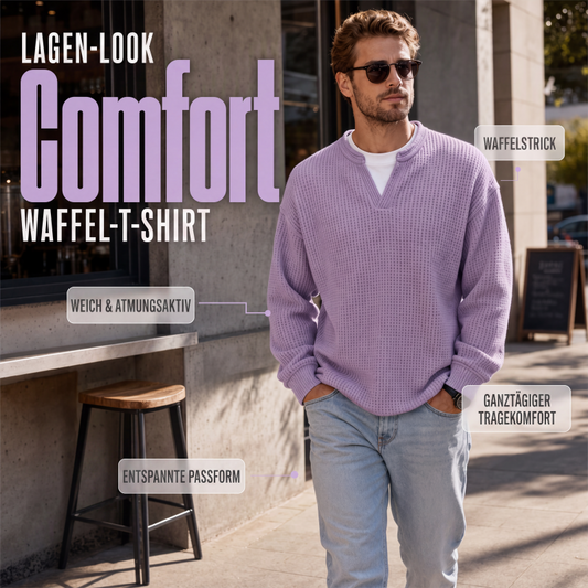 🥳💞 Über 48.000 Stück verkauft!👉👕Strukturierter Waffel-Pullover für Herren🎁