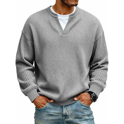 🥳💞 Über 48.000 Stück verkauft!👉👕Strukturierter Waffel-Pullover für Herren🎁