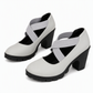 ⌛Zeitlich begrenzt – 50% Rabatt!!!🎉👠Mary-Jane-Schuhe für Damen mit runder Spitze, überkreuzten Riemen, Blockabsatz, Plateau und Cut-Out-Ausschnitten, hochhackig