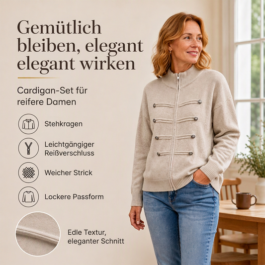 🔥Letzter Tag: 60% Rabatt!⏰🧥Lässige Damen-Strickjacke mit doppeltem Reißverschluss🎁