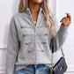 🔥Letzter Tag: 60% Rabatt!⏰🧥Lässige Damen-Strickjacke mit doppeltem Reißverschluss🎁